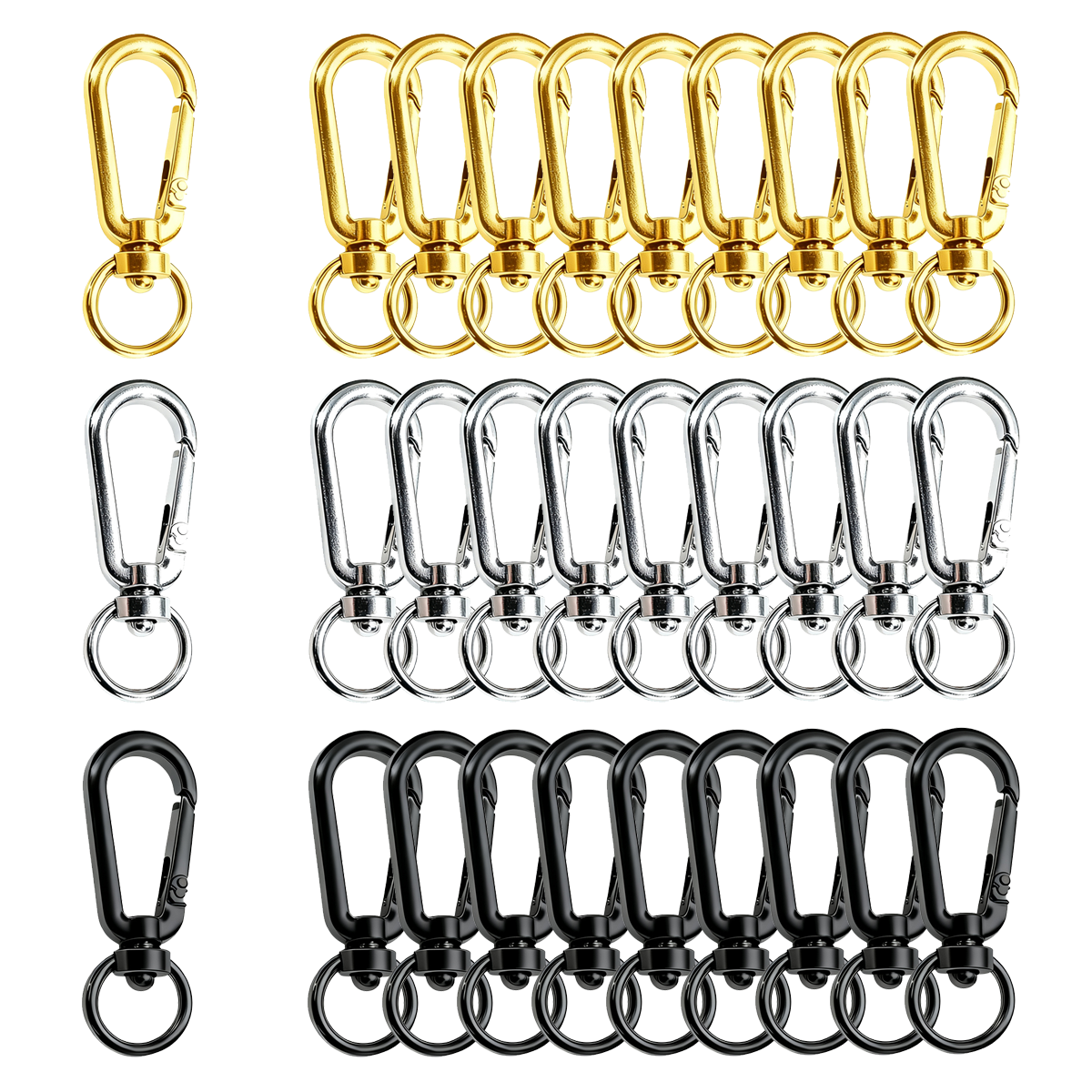 Fishing Swivel Connector - 9/18/36개 오픈형 회전 클립 키체인 클립
