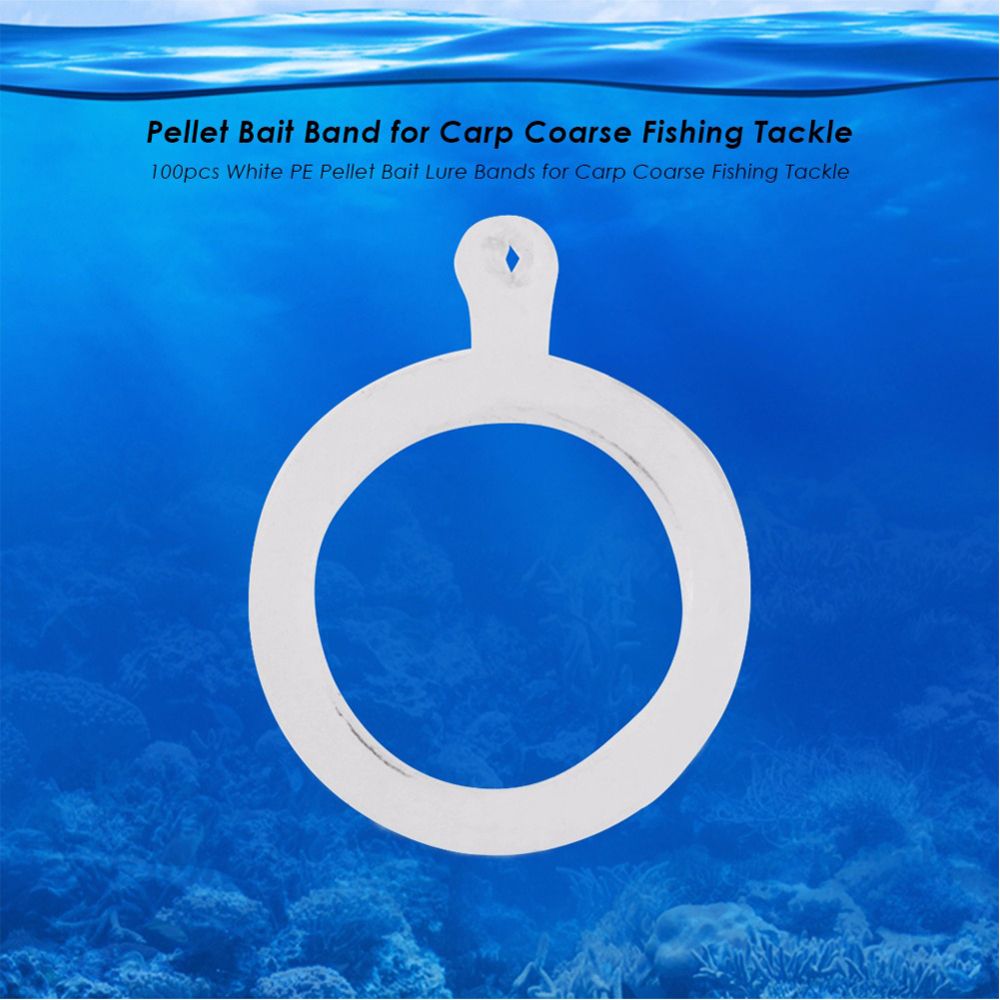 100pcs 새로운 들것 탄성 흰색 PE 펠렛 미끼 밴 - Fishing Equipment Guide 리뷰 및 가격