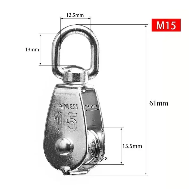10 Pcs 스테인레스 스틸 와이어 로프 크레인 풀리  - Fishing Swivel Connector 리뷰 및 가격