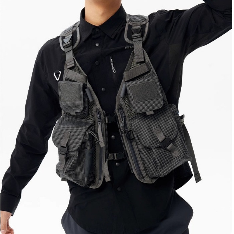 야외 전술 낚시 조끼 남성 여성 멀티 포켓 다기능 플라 - Fishing Equipment And Gear 리뷰 및 가격