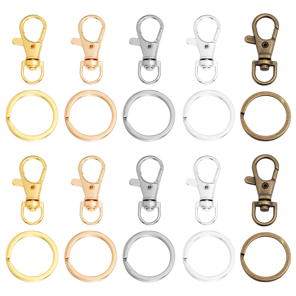 10세트 합금 회전식 로브스터 클래스프 훅, 분리형 키 - Fishing Swivel Connector 리뷰 및 가격
